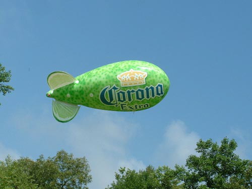 Helium Balloons corona lime blimp